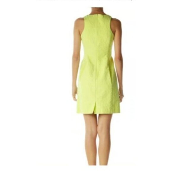 Banana Republic Mily Sleeveless Textured Lime Green Sheath Dress Sz 10 new $140 - Picture 7 of 7